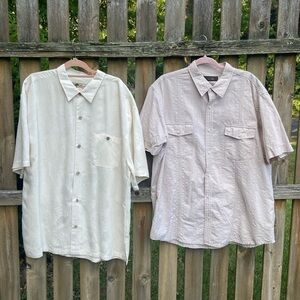 Mens Joe Marlin & Tasso Elba XXL Button Up Short Sleeve Shirts